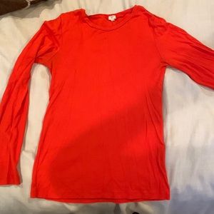J Crew factory long sleeve t shirt, Red/orange